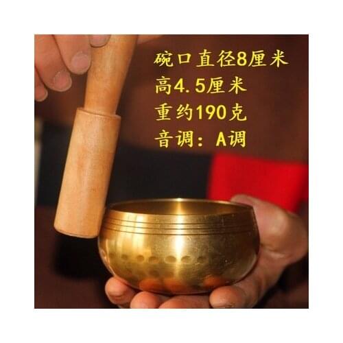 Nepal Chakra Meditation Singing Bowl Religion Belif Buddhism Brass Tibet Singing Bowls with Leather Stick and Cushion