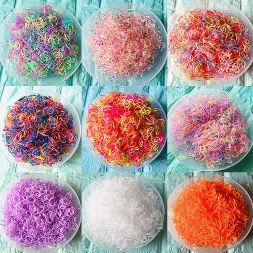 500pcs/bag Mixed Colorful Rubber Bands Girls Pet Dog DIY Hair Bows Grooming Hairpin Hair Accessories For small dog supply