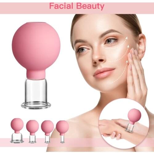 Rubber Vacuum Cupping Glasses Massage Body Cups Anti Cellulite Cans Face Massage Vacuum Jar Medical Chineses Therapy Cupping
