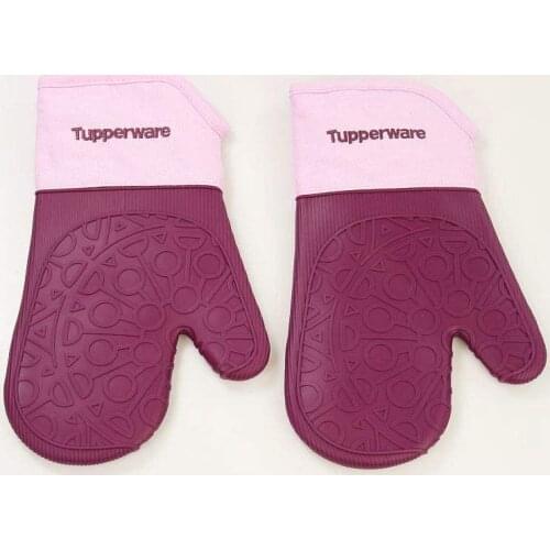 Tupperware Silicone Baking Oven Mitts, Lilac/Pink, Magenta/Pink, Oven, potholder Silikon (2) Stove Cookware