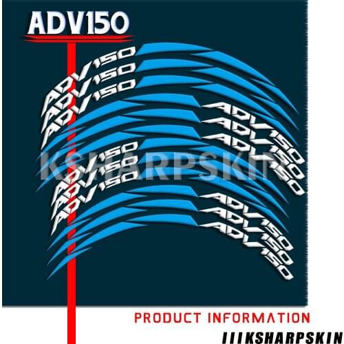 Motorcycle Wheel Hub Sticker Reflective moto Accessories Rim decoration Decal logo custom for Honda adv150 Tire stickers adv 150