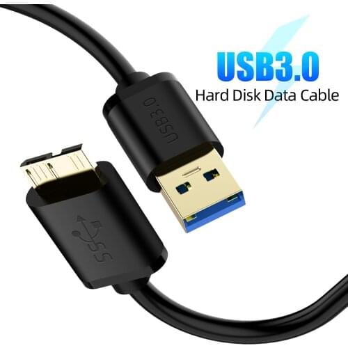 USB 3.0 To Micro B Mobile Hard Disk Data Cable 5Gbps Super Speed Micro-B Data Cable For External HDD Samsung S5 Note3 PC Laptop