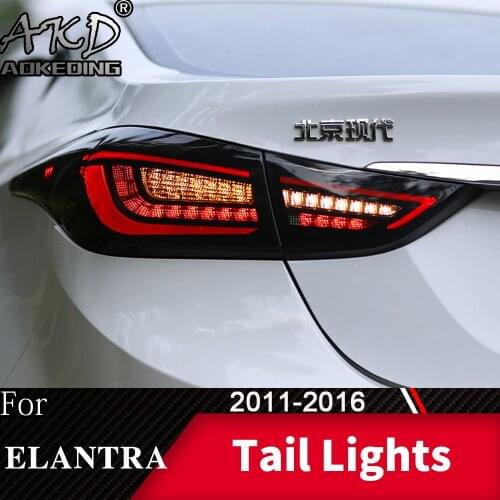 Tail Lamp For Car Hyundai Elantra 2011-2016 Elantra LED Tail Lights Fog Lights Daytime Running Light DRL Tuning Cars Accessories