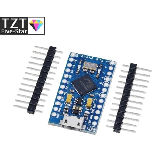 TZT Pro Micro ATmega32U4 5V 16MHz Replace ATmega328 For Arduino Pro Mini With 2 Row Pin Header For Leonardo Mini Usb Interface