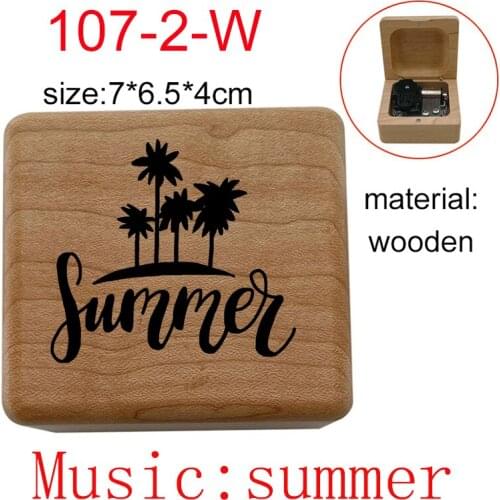 Wind up music box summer Music mechanical Gifts for friends Christmas Parts Accessories kids girls boys toy new year gift