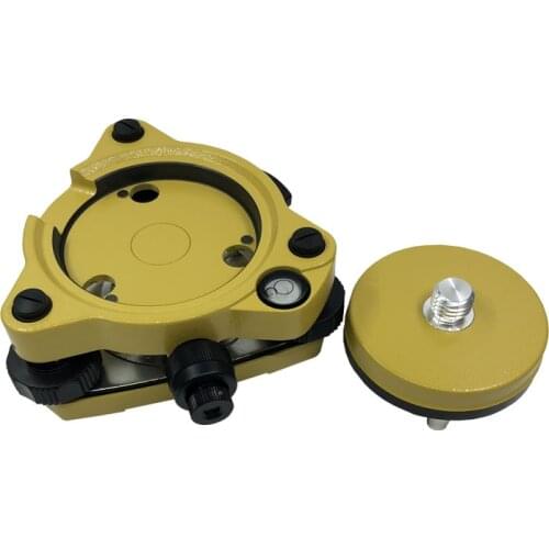 Yellow Tribrach For Total Station PRISM GNSS Three-Jaw Tribrach Optical Plummet With 5/8"x11 Mount Fixed Adapter Newest 2021