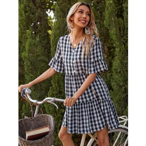 Women Dress Summer Style Feminino VestidoCasual Plus Size Ladies OL Dress Female Beach Mini Dress Vestidos