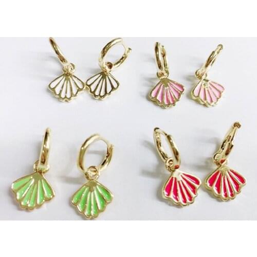 10 Pairs Enamel Smile face earrings happy face arrings Enamel Neon white dangle earrings Round earrings for women 8493