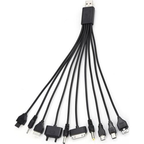 10 in 1 new universal Multi USB typ-c multi-function charger charging cable useful black USB2.0 cable for phone Cable adapter
