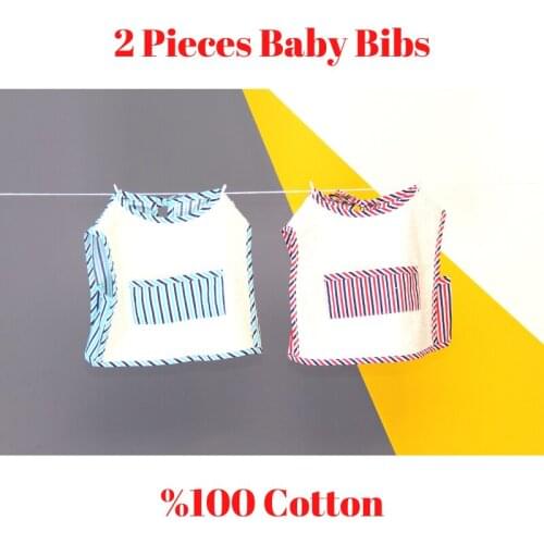 2 pcs Baby Bibs Cotton Short Sleeve Girls Boys Baby Shower Gift Children Accessories Eco Friendly Washable Baby Feeding Apron