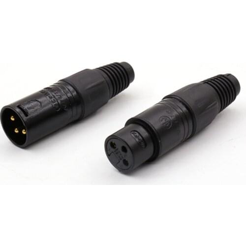 3pin XLR Connector Neutrik Female and Male MIC Jack Plug Audio Microphone Cable Connector MIC Adapter For Microphone Audio Tool
