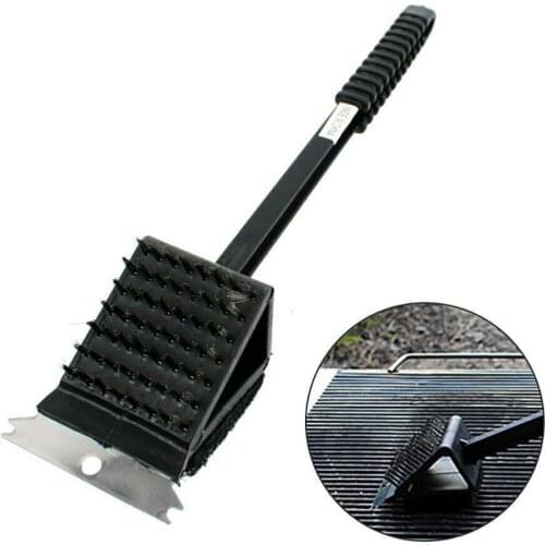 3 IN 1 BBQ Grill Cleaning Brush With Steel Bristles Outdoor BBQ Accessories Tools Multifunctional BBQ Cleaner Brush