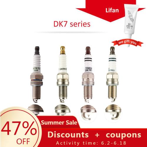 4pcs/6pcs China original TORCH spark plugs DCPR7EIX/IXU22/RA8WHP/DK7RTI