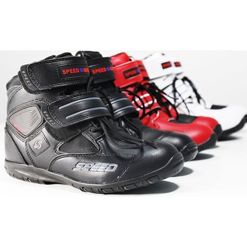 Riding Tribe Motorbike SPEED Racing Boots Motorcycle Microfiber Leather Boots Motorbike Motocross Street Moto Boot
