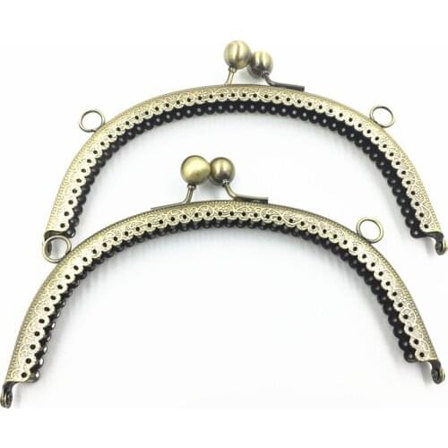 Bronze Tone 16.5cm Ruffled Arch Metal Purse Frame Kiss Clasp Bag Lock Handbag Clutch Handle Buckle Luggage Hardware Accessories