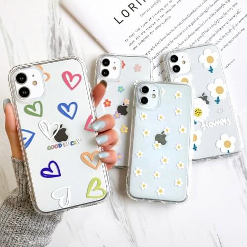 Funda For Iphone 11 Case IPhone 12 Pro Max Cases Apple iphone 13 Mini XS XR 7 8 6 S Plus SE 2020 Love Clear TPU Cover iphone11