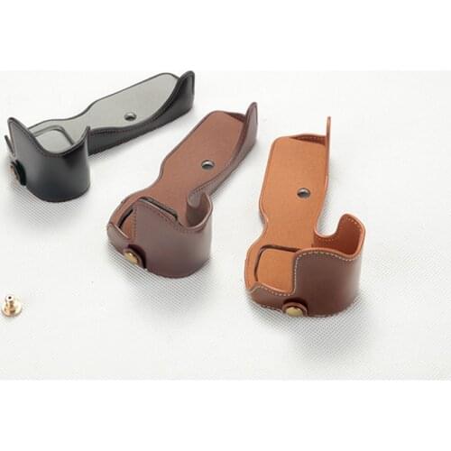 Pu Leather Case Bottom Opening Version Protective Half Body Cover Base For Canon EOSR EOS R Digital Camera