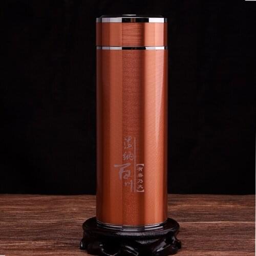 Insulation cup, sterling silver hand-made 350 ml stainless steel portable coffee cup, perfect for office or living room