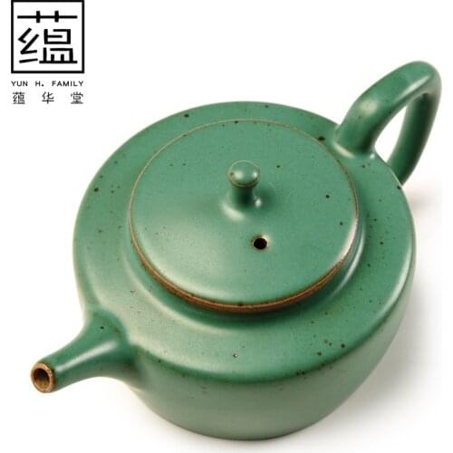 Japanese-style stoneware teapot single pot Pu'er bubble teapot handmade retro kiln variable ceramic Kung Fu tea set teapot