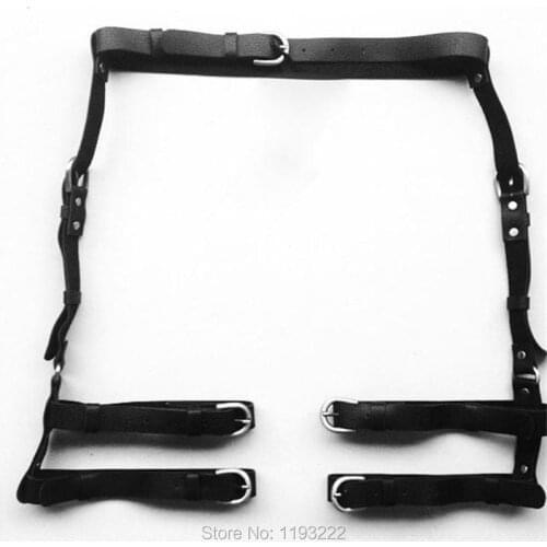 Handmade Leather Waist Cincher Belt Punk Rock Body Belted Thigh Harness Loop Thigh Garter Belt Suspenders