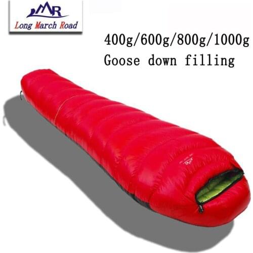 LMR Ultralight Waterproof Comfortable White Goose Down Filling 400g/600g/800g/1000g Can Be Spliced Sleeping Bag Sac De Couchage