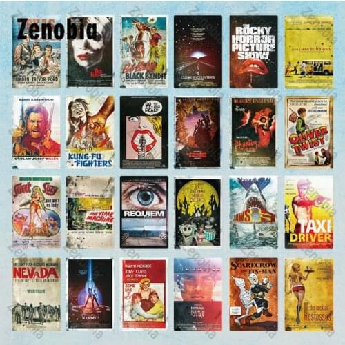 Old Movie Metal Poster Tin Sign Plaque Metal Vintage Classic Metal Wall Decor for Bar Club Man Cave Home Wall Sticker Decoration