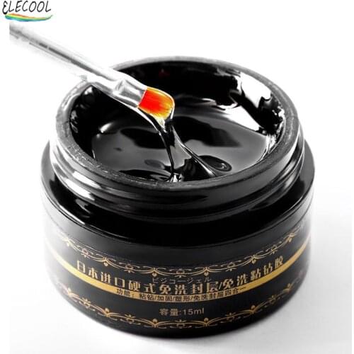 ELECOOL Nail Gel Multi-function Nail Glue For Rhinestone Decorations Nail Polish Top Coat Hard No-Clean Seal Reinforced Adhesive