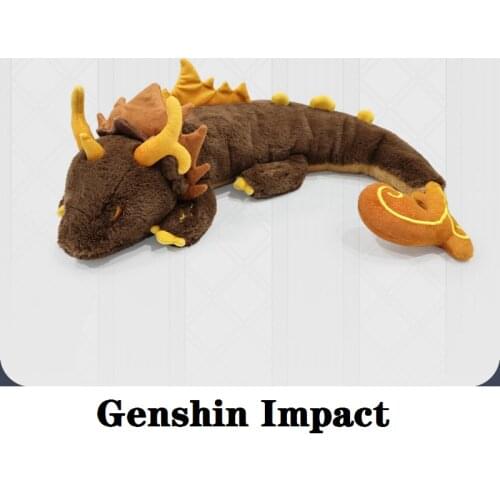 Rock King Zhong Li Cosplay Game Genshin Impact Plush Doll Anime Project Soft Pillow Stuffed Toy Kids Gift Halloween Xmas Dragon