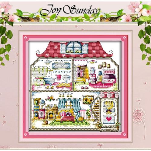 Living Room Patterns Counted Cross Stitch 11CT 14CT Cross Stitch Set Wholesale Cartoon Cross-stitch Kits Embroidery Needlework