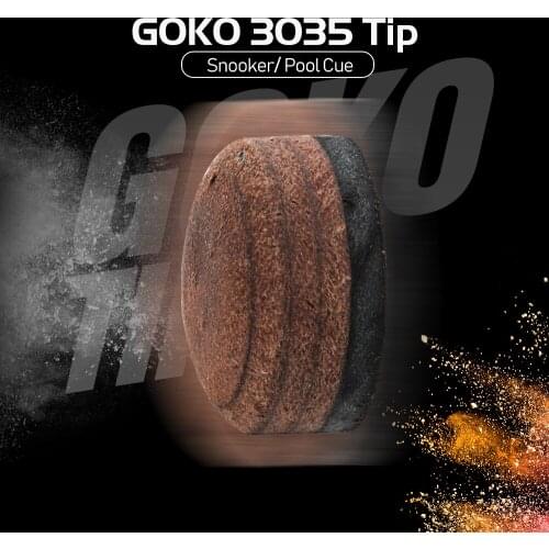 GOKO 3035 Tip SS Billiard Tip 13mm Tip Selected Pig Skin Multi-layered Tip for Snooker Pool Cue Billiard Accessories