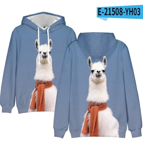 Couples Hoodies Sweatshirts Men/women Young People Long Sleeve Hoodie Casual Cool Sweatshirts Pullovers 2021 Funny Alpaca 3D