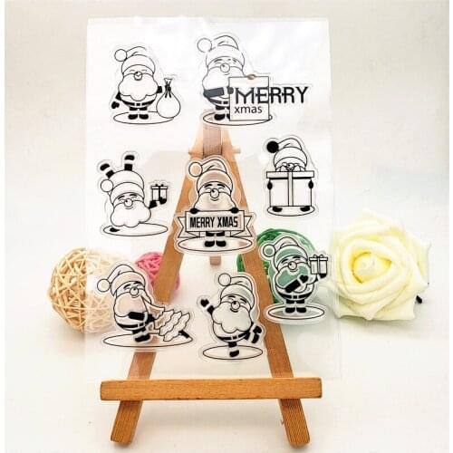 11x16cm Gift Box Clear Stamps Transparent Seal Silicone Seal TPR Christmas Wedding Roller Stamps DIY Scrapbook Album Card