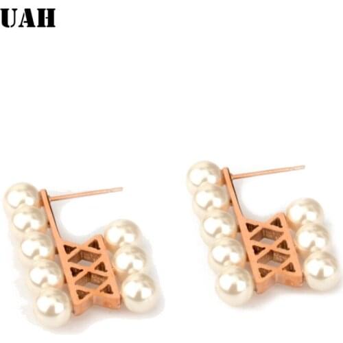 UAH Free Shipping Hot Sale Fashion Pearl Stud Earrings New White Pearl Earrings for wedding jewelry gift