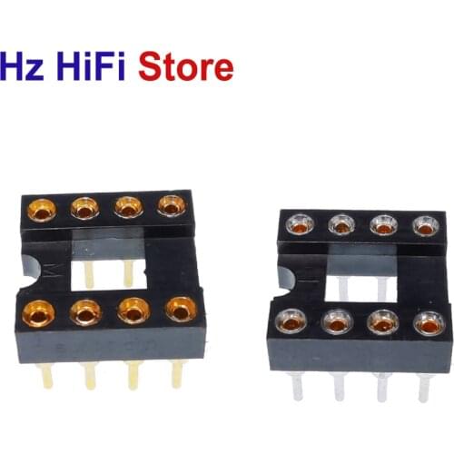 High quality DIP-8 Gold plated Round Hole 8PIN 2.54MM Connector FOR OPA627 LME49720 AD797 LME49710