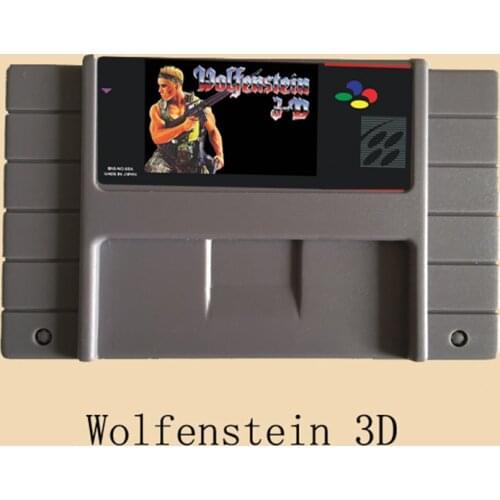 Wolfenstein 3D 46 Pin 16 Bit Grey Game Card For USA NTSC Game Player