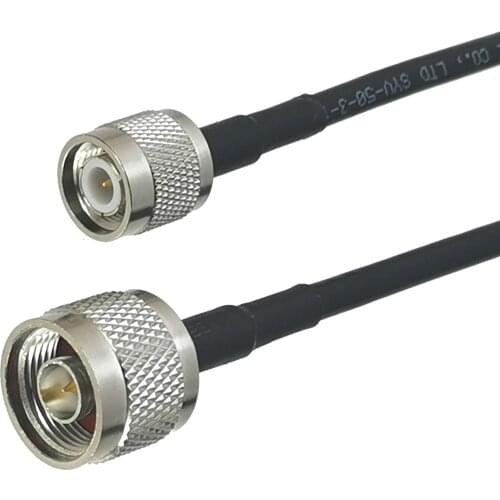 1Pcs RG58 TNC Male plug to N Male plug Connector RF Coaxial Jumper Pigtail Cable 4inch~50M