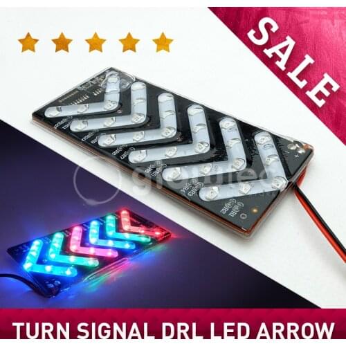 1PC Turn Signal DRL RGB Switchback LED Knight Rider Strip Light Headlight Arrow Flasher Flexible Waterproof