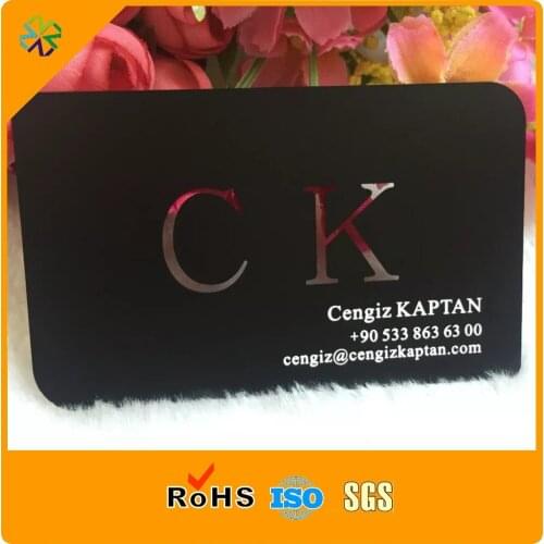 100pcs/lot)thin 0.3mm thickness matte black metal cards printing
