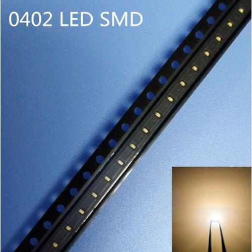 100 pcs SMD SMT 0402 1005 led Ultra Bright Warm white LED lamp light