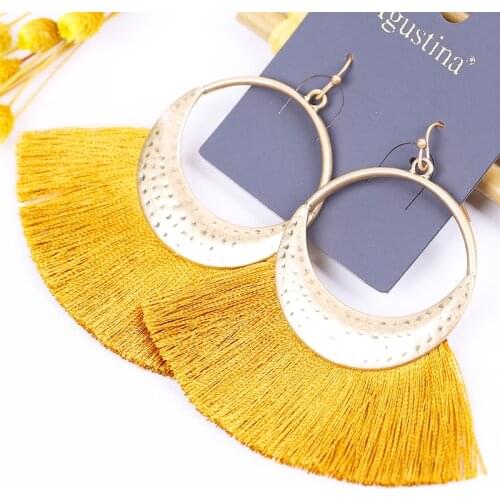 2020 Earrings women fashion Tassle earrings boho accessories handmade jewelry long korean fashion christmas Others earrings new