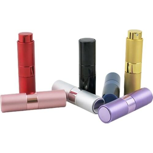 6 x 15ml Mini Portable For Travel Aluminum Refillable Perfume Bottle With Spray 1/2oz Empty Cosmetic Containers With Atomizer