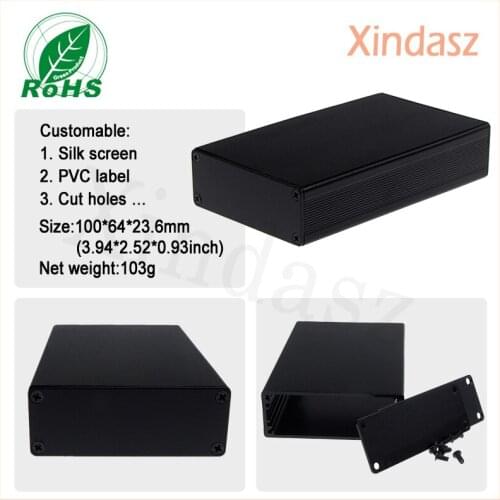 1pcs/lot aluminium cases diy aluminium project box aluminum profile 100*64*23.6mm