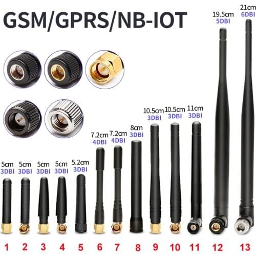 2pcs GPRS GSM 2G 3G NB-IoT Antenna External with SMA male High gain Vertical For SIM800C SIM800F SIM868 SIM808 SIM800H SIM900