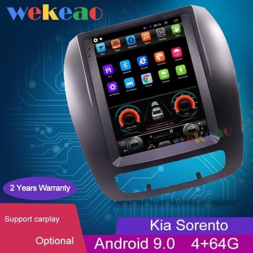 Wekeao Vertical Screen Tesla Style 10.4" Android 9.0 Car Radio For KIA Sorento Auto GPS Navigation Car Dvd Player 4G 2013-2014