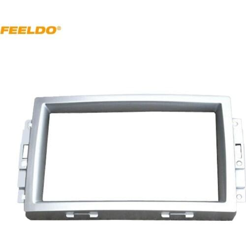 FEELDO 2DIN Car Stereo Radio Fascia Plate Panel Frame for Chrysler 300C 05-07 CD/DVD Radio Panel Dash Trim Mount Kit#5256
