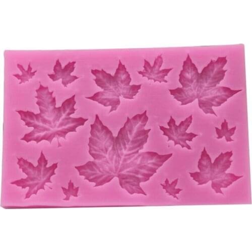 Fondant Cake Mold Gumpaste Chocolate Candy Mould Cake Decorating Tools Maple Leaf Shape Food Grade Baking Accessories
