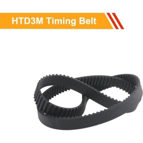 HTD3M Closed loop Rubber Timing Belt Length 552/555/561/582/585/591mm Synchronous Belt 10/15mm Belt Width Toothed Belt