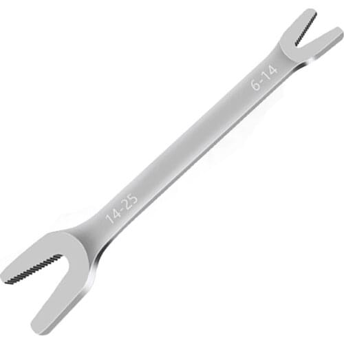 Wrench Repair Tools 250mm Adjustable Spanner Long Handle Double Open Ends Wrench Serrated V-Groove 6mm to 24mm CR-V Steel