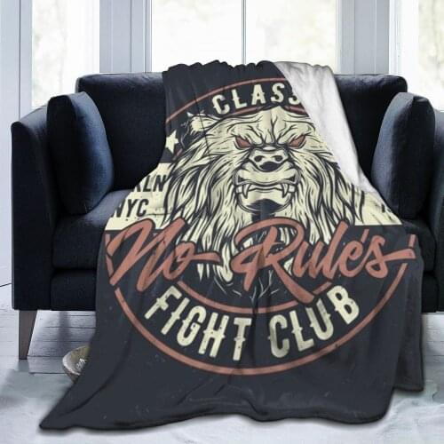 Classic Fight Club Inspirational Calligraphy Artwork Super Soft Cozy Fleece Bed Blankets Sofa Couch Dropship Decorative Throws