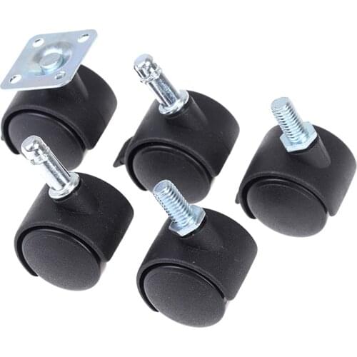4Pcs 30mm Chair Wheel Furniture Caster Swivel Castor Brake Wheel Replace Hardware Trolley Silent Brake Protection